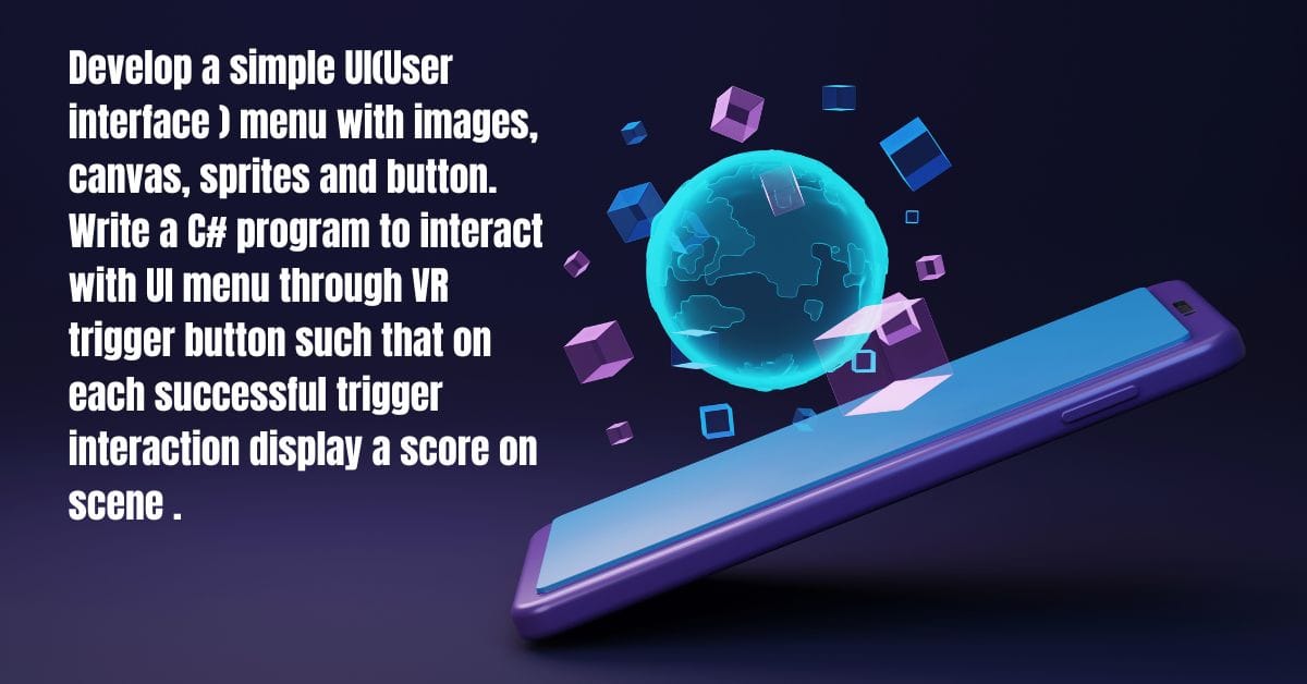 Simple VR UI Menu with Interactions and Score Display 2025