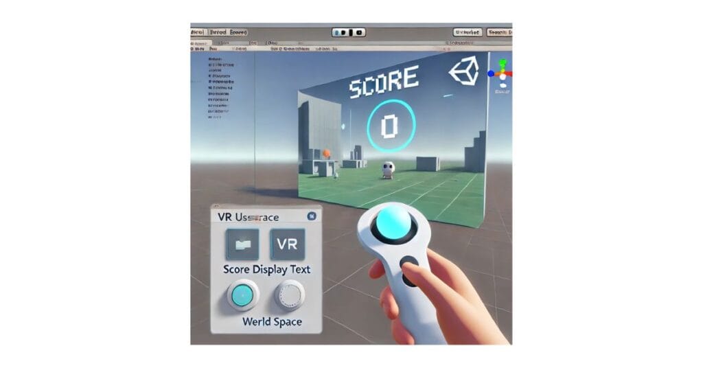 Simple VR UI Menu with Interactions and Score Display 2025